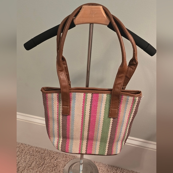 Handbags - Striped Multicolor Purse (1206)